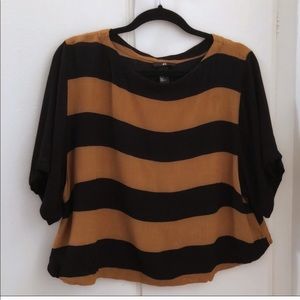 H&M striped crop top blouse - 14